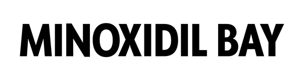 Black text 'MINOXIDIL BAY' on a white background